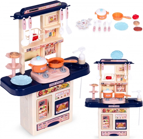 Kinderkeuken met geluiden, LED-lichten en gootsteen, 10 accessoires – Keukentje