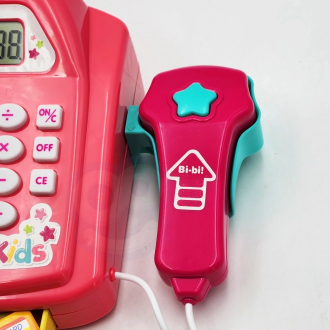 WOOPIE Kinderkassa met planken en accessoires roze