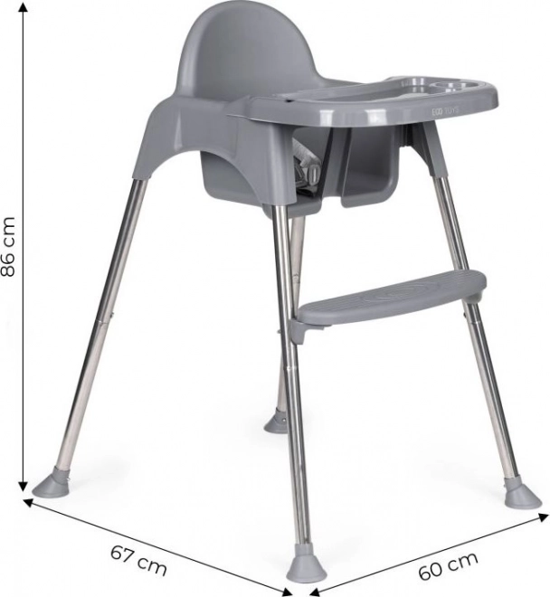 Hochstuhl für Kleinkinder 2in1 mit Tablett und Gurten