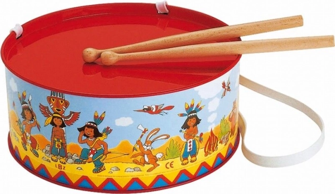 Trommel mit indianischem Muster