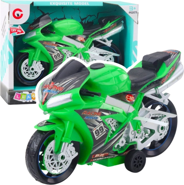 race motor speelgoed groen met licht en geluid