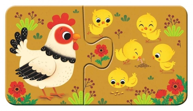 RAVENSBURGER Mon premier puzzle – animaux et leurs petits, 9×2 pièces