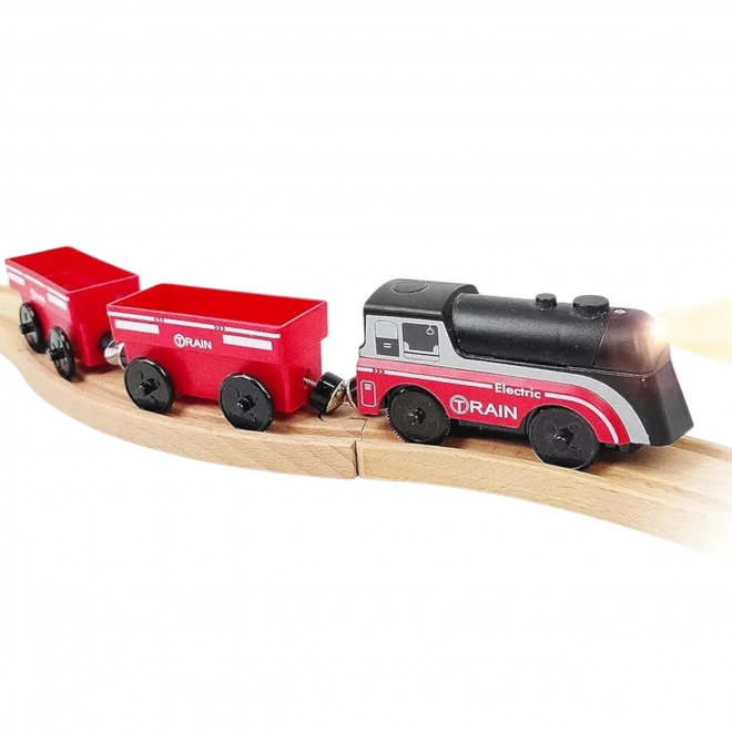 Elektrische locomotief met magnetische wagons