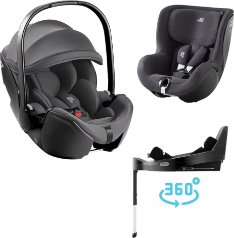 Kinder-autostoelset Britax Römer Baby-Safe Pro en Dualfix, grijs