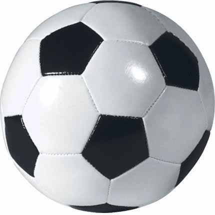 Zwart-witte softball 10 cm