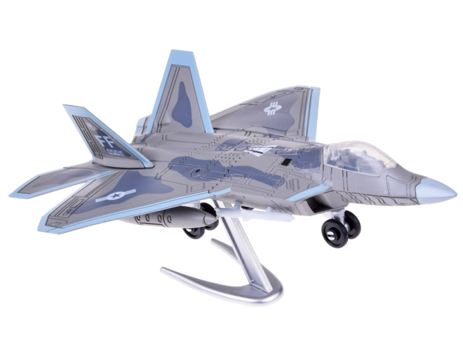 Gedetailleerde bouwset van het F-22 vliegtuig