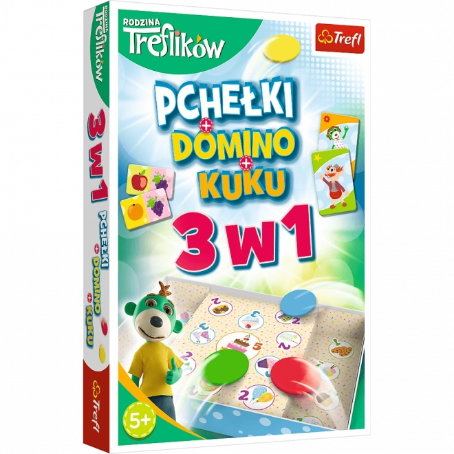 jeu 3 en 1 domino, puces et kuku – Famille TREFLÍK