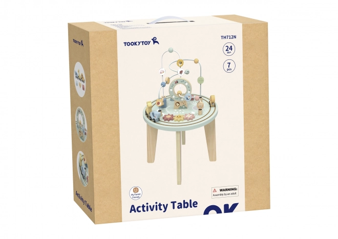 Wooden Activity Table Montessori By Tooky Toy