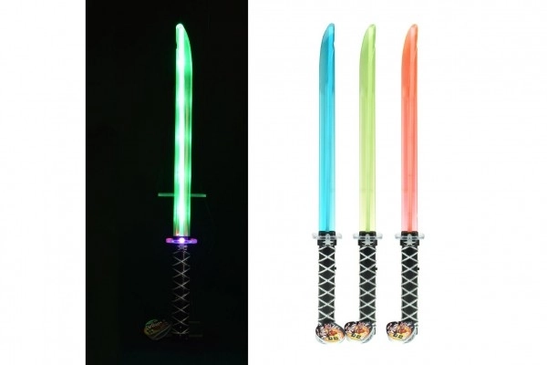 Zwaard met licht, kunststof 66cm op batterijen met geluid en licht in 3 kleuren