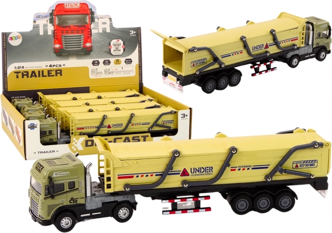 Vrachtwagen met TIR-oplegger 1:24 met geluiden en lichten – bruin