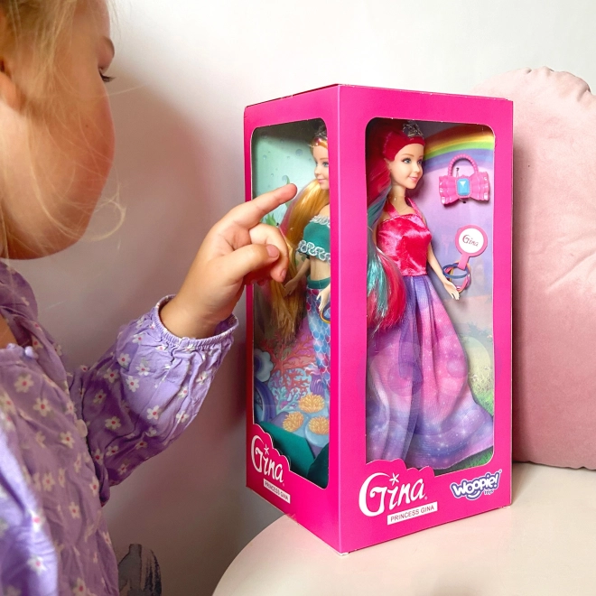 WOOPIE Set van 4 Magische Prinsessen - Poppenbox 4v1 met Accessoires