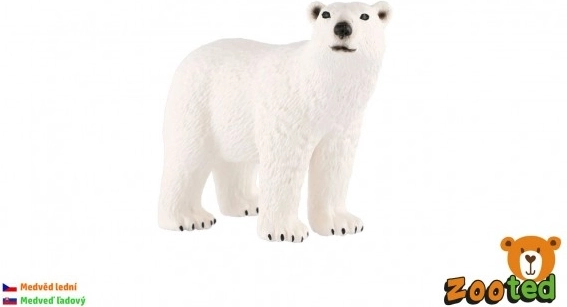 Polar bear zooted plastic 10 cm in bag