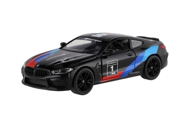 Auto Kinsmart BMW M8 Competition Coupé 1:38 metaal/plastic 12,5cm 4 kleuren met terugtrekmechanisme 12 stuks in doos