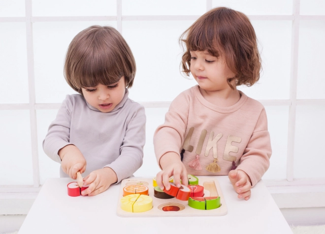 Classic World Wooden Fruit Cutting Montessori Set