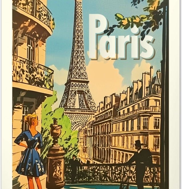 Wandkalender Vintage posters96 wereldsteden 2026
