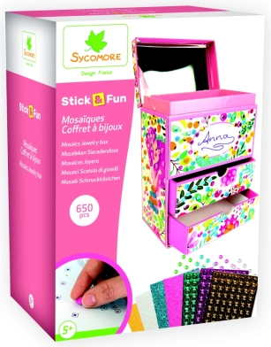 Stick & Fun Mosaik 3D Schmuckkästchen für Kinder