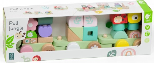 Puzzle train en bois Chenille de Classic World