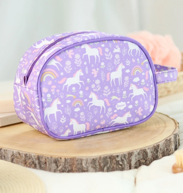 A Little Lovely Company Toiletry bag – Unicorns and rainbows