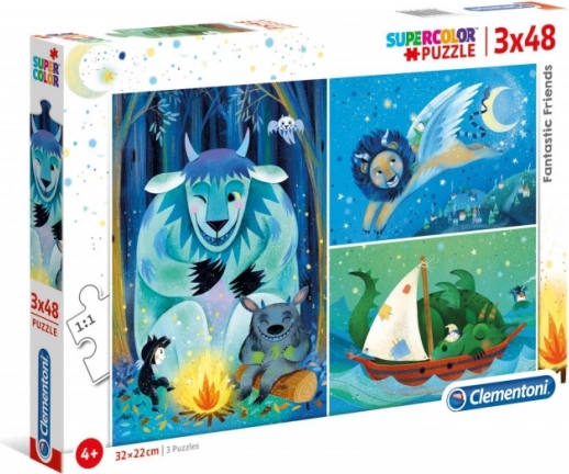 Puzzle 3x48 Teile Fantastische Freunde