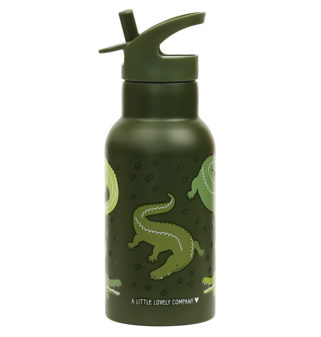 A Little Lovely Company Stainless steel drinking bottle 500 ml – Crocodile