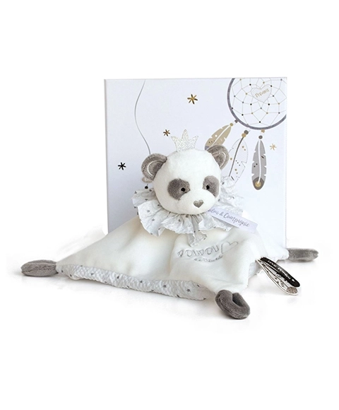 Cadeauset - pluche knuffeldoekje panda