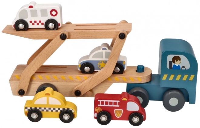Caravan met reddingsvoertuigen