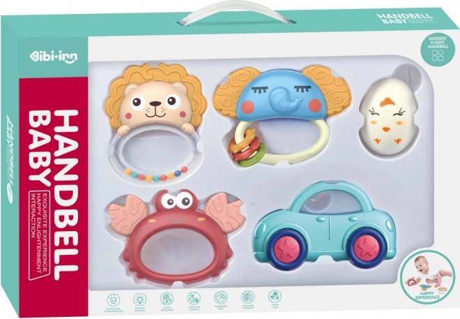 Chipolino Set mit Rasseln und Beißringen Tierchen 5 Stk