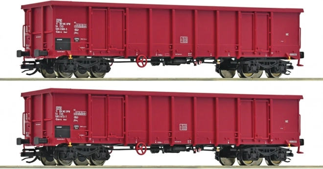 Set van 2 open goederenwagons ČSD