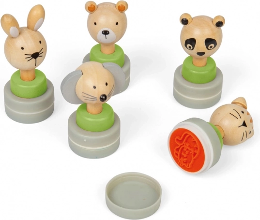 Holzstempel mit Tieren von Bigjigs Toys