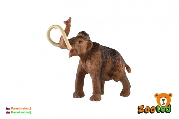 Plastic figuurtje van een Wolharige Mammoet 14 cm