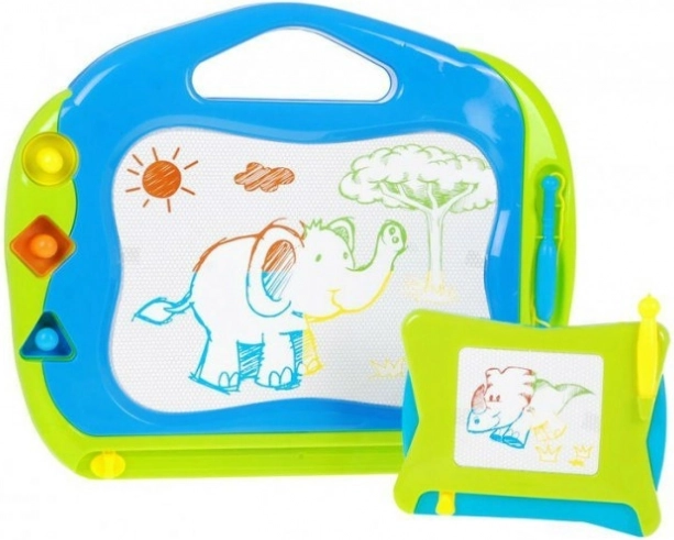 Set aus 2 magnetischen Maltafeln für Kinder 3+ mit Rasterlinien und Stempeln