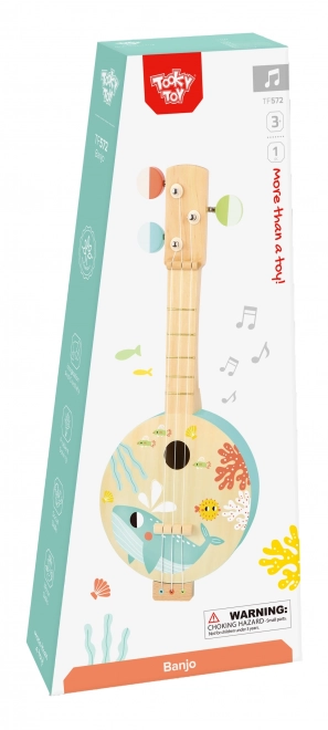 Holz-Banjo für Kinder mit Meeresmotiv