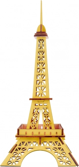 Wooden 3D Puzzle Eiffel Tower Yellow