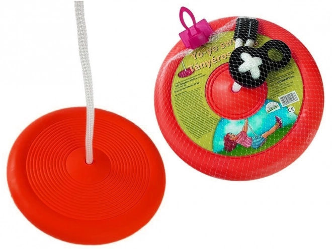 Children's garden swing with round plate 423 – Red