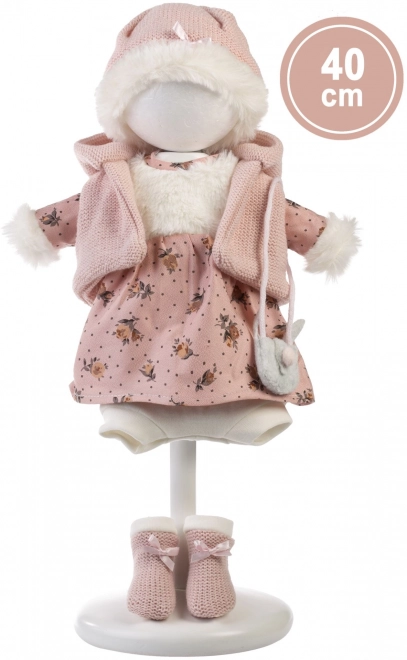 Llorens 540C CARLA - realistische pop met zacht stoffen lichaam - 40 cm