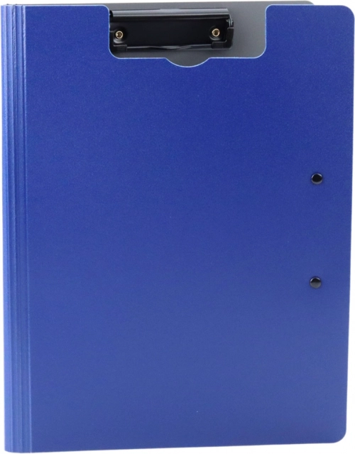 Porte-bloc A4 bleu avec deux pinces