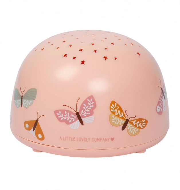 A Little Lovely Company Lampe mit Projektor – Schmetterlinge