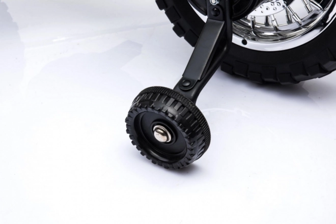 Kinder Elektro-Cross-Motorrad mit Akku – grün, mit Stützrädern und LED-Lichtern