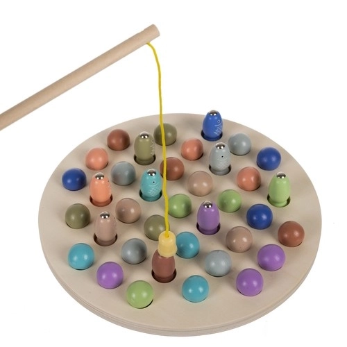 Houten kinderspel Vissen vangen