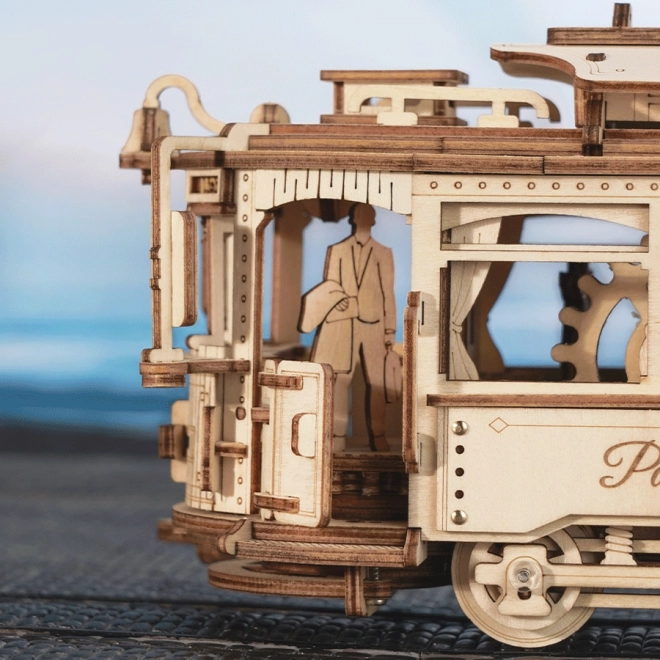 RoboTime 3D houten mechanische puzzel Tram