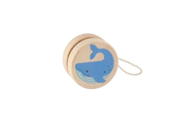 Houten jojo met dieren 5,5 cm