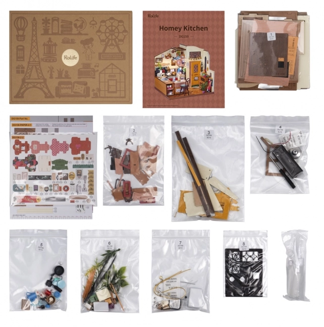 RoboTime 3D Puzzle en bois Cuisine Douillette