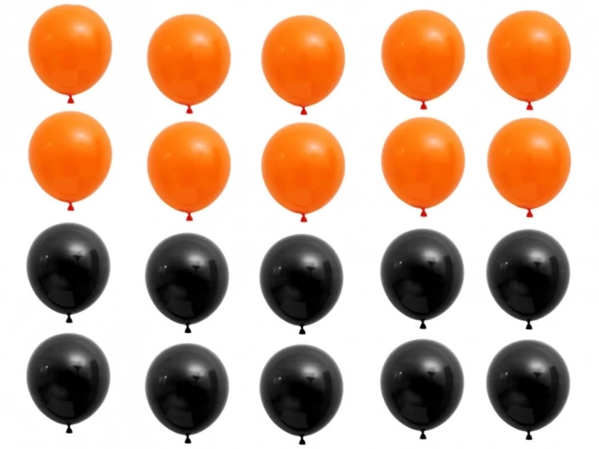 Halloween ballonnen zwart en oranje 20 stuks