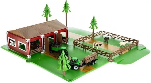 Woopie farm with animals and 2 tractors – 102-piece building set