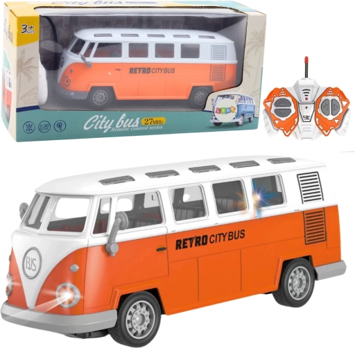 retro stadsbus RC met verlichting 1:30