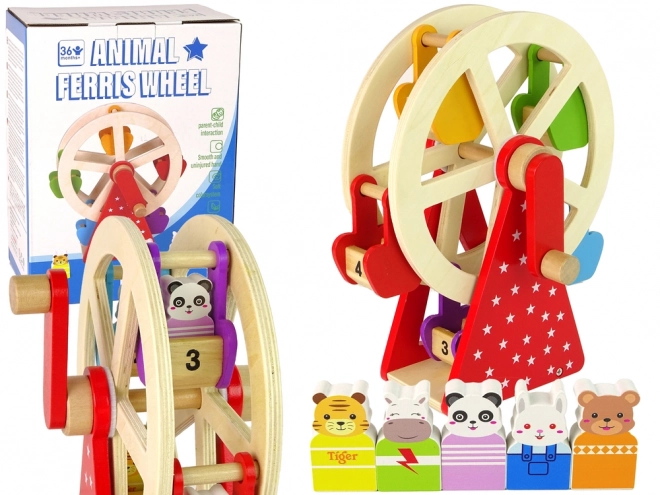 Roterend houten reuzenrad Figuren