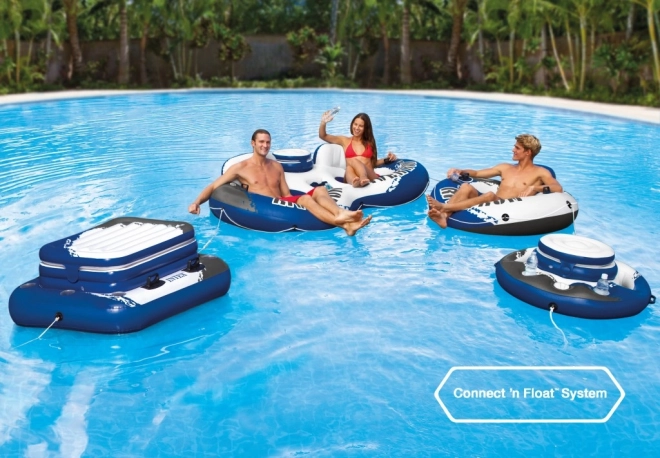Inflatable Pool Lounger with Backrest