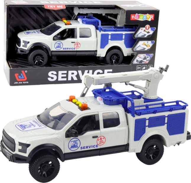 Servicewagen met kraan met licht en geluid 1:12