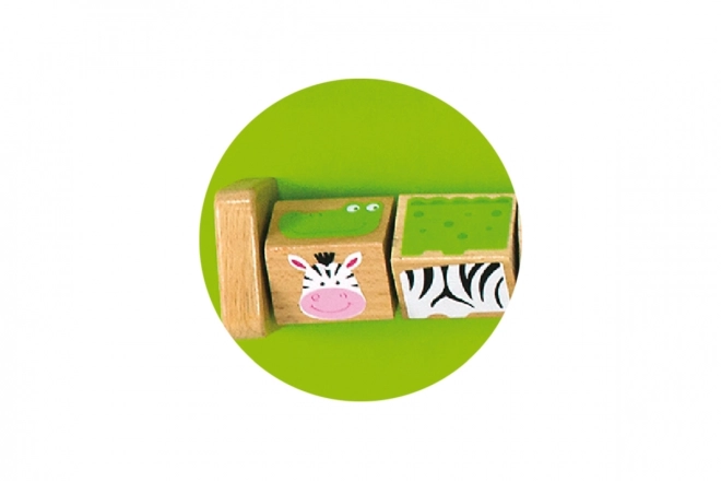 Activiteitenbord / houten wandpaneel spel - krokodil