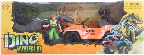 Dinosaur Set with Off-Road Vehicle and Figures
